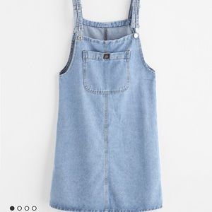 Pinafore Denim Dress With Pockets
